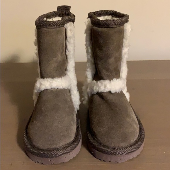 Please Mum Taupe Sherpa Boots - Baby Size 4 - Picture 3 of 6